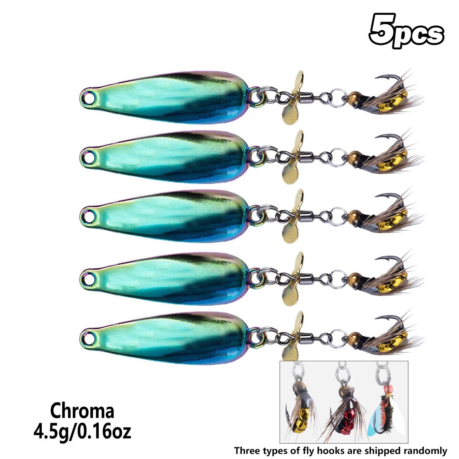 Goture 5pcs Lure Spoonbait Spinners – Hard Sequins Set - Fish & Cheaps | Fishing & Outdoor Gear