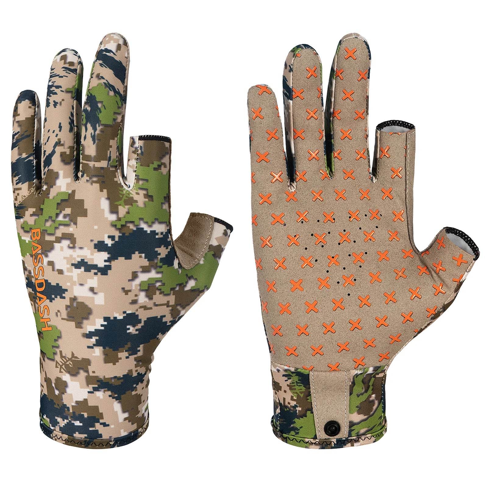 Bassdash Fingerless Camo Warm Weather Gloves - Fish & Cheaps | Fishing & Outdoor Gear