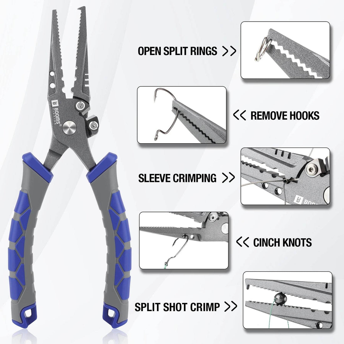 Booms XW12 Carbon Steel 8.5in Fishing Pliers - Fish & Cheaps | Fishing & Outdoor Gear