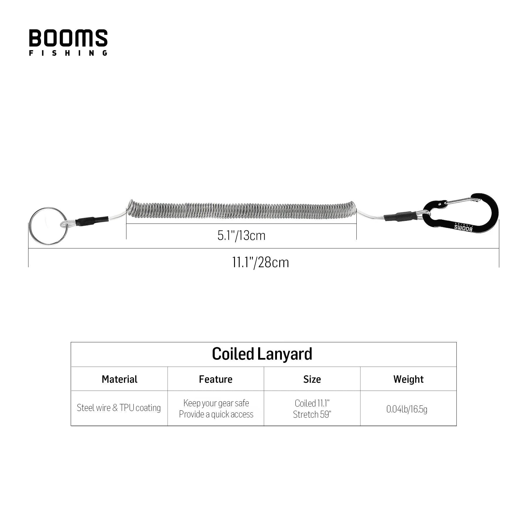 Booms T04 Retractable Fishing Lanyard - Fish & Cheaps | Fishing & Outdoor Gear