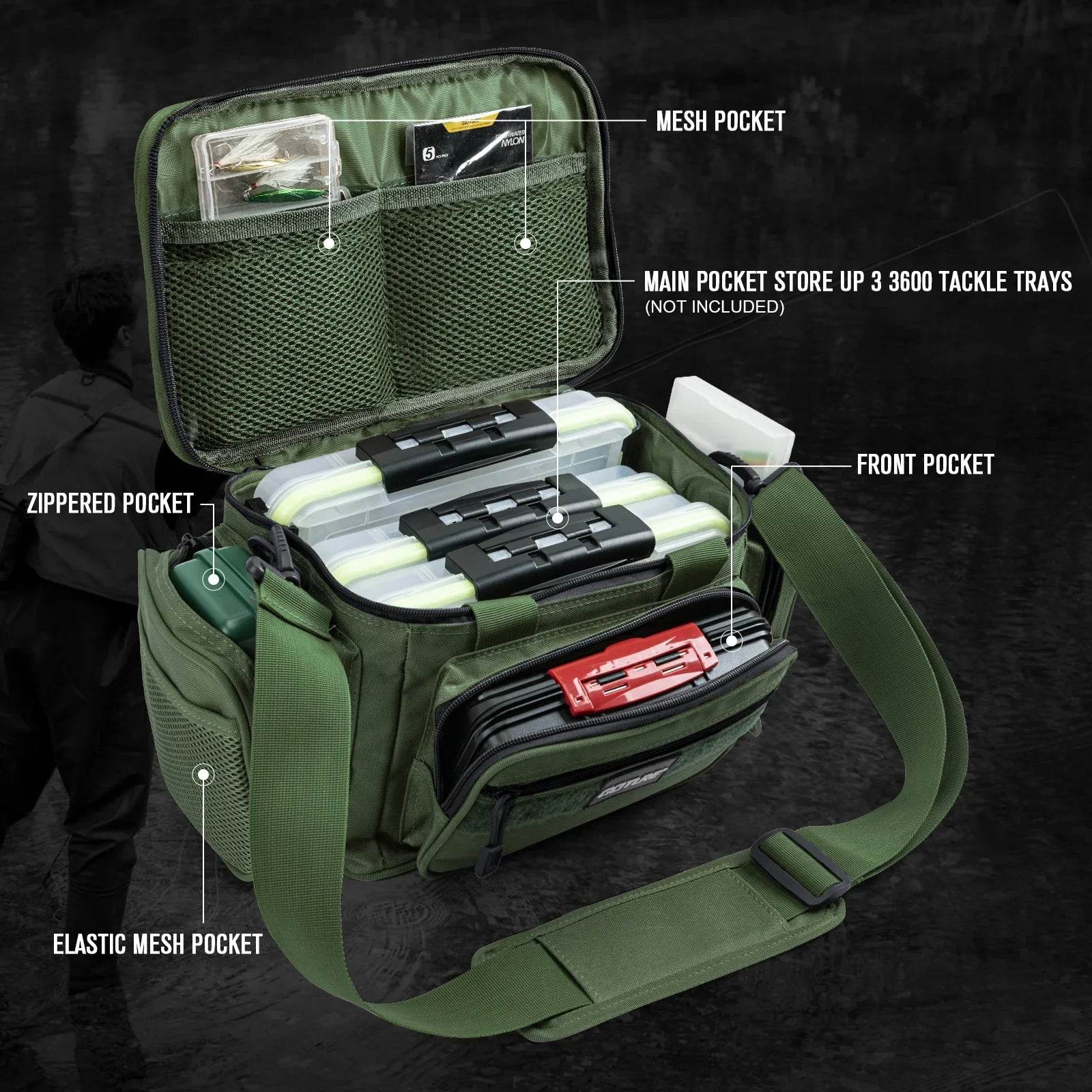 Goture High-Capacity Fishing Tackle Bag - Fish & Cheaps | Fishing & Outdoor Gear