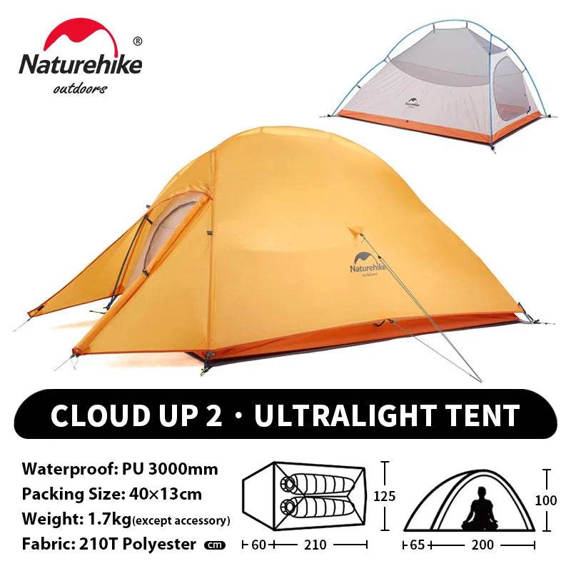 Naturehike Cloud Up 2 Ultralight Trekking Tent - Fish & Cheaps | Fishing & Outdoor Gear