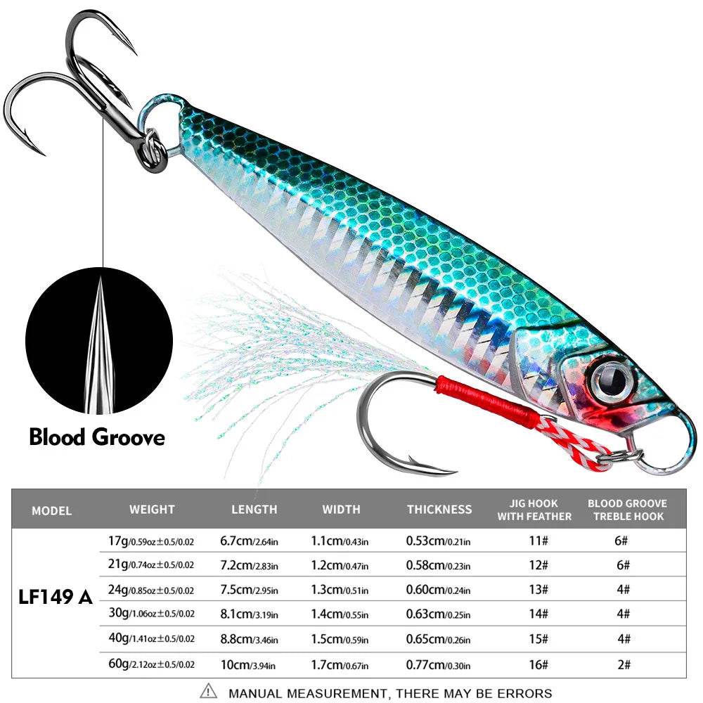 PROBEROS Metal Jig Fishing Lure – Versatile Saltwater & Freshwater Performer - Fish & Cheaps | Fishing & Outdoor Gear