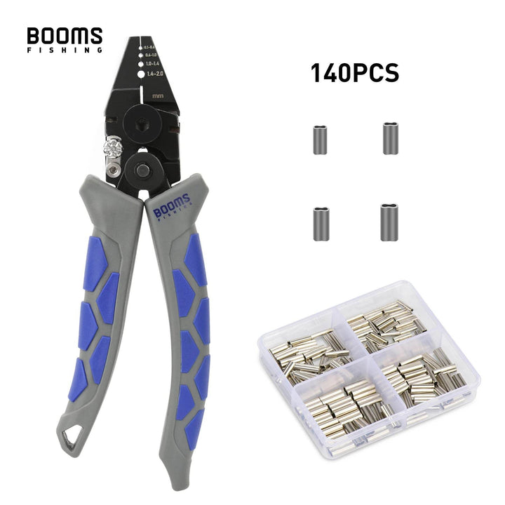 Booms Fishing CP4 Carbon Steel Crimping Pliers & 140 Crimp Sleeves Kit - Fish & Cheaps | Fishing & Outdoor Gear