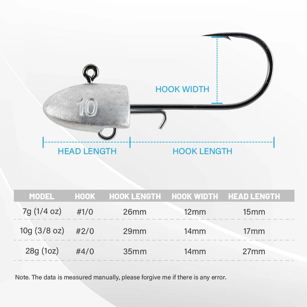 Noeby Dart Jighead Fish Hooks - Fish & Cheaps | Fishing & Outdoor Gear