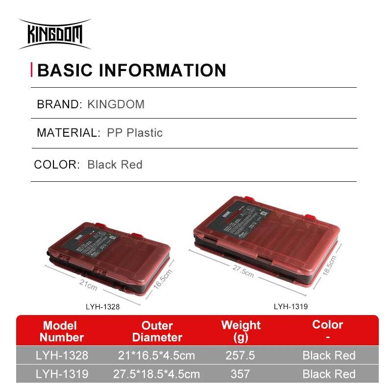 Kingdom 14-Compartment Double-Sided Tackle Box - Fish & Cheaps | Fishing & Outdoor Gear