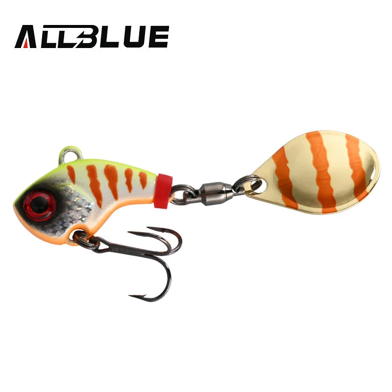 ALLBLUE CYCLONE Tail Spinner Metal Vib Shad Casting Shore Jig Vibration Jigging Blade Spoon Fishing Lure Artificial Bait Tackle