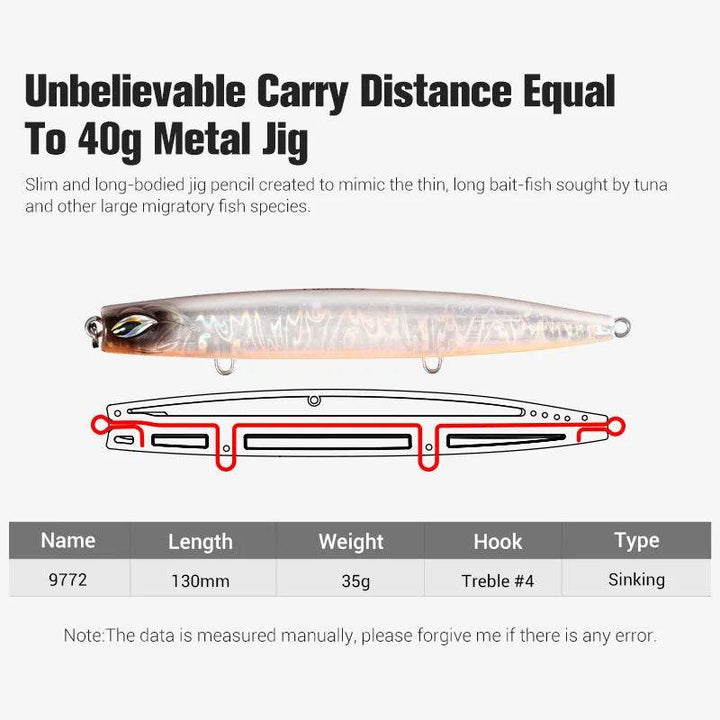 Noeby Stickbait Jig Pencil 130mm 35g – Superior Saltwater Lure - Fish & Cheaps | Fishing & Outdoor Gear