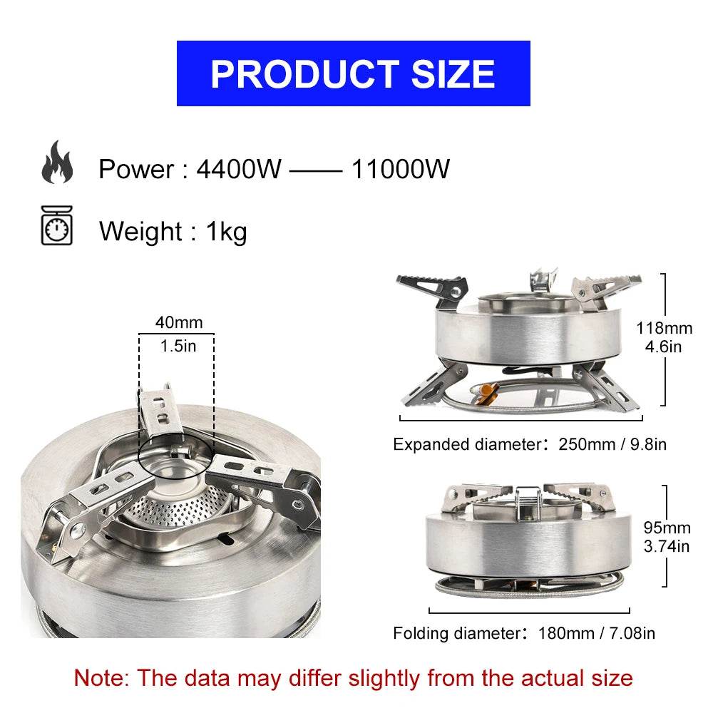 Widesea 4400W Camping Gas Stove — Big Power Outdoor Burner - Fish & Cheaps | Fishing & Outdoor Gear