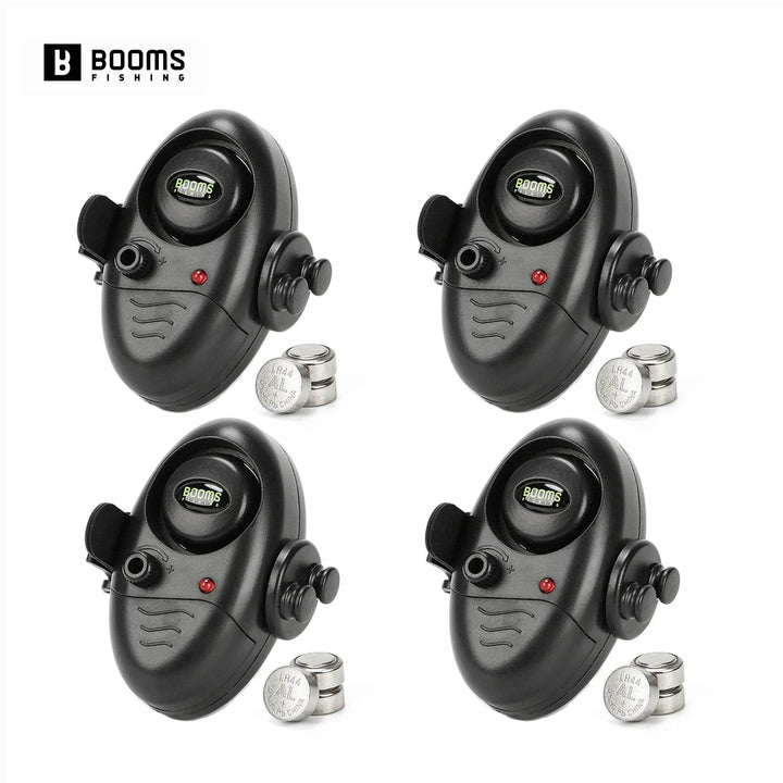 Booms Fishing E02 Bite Alarm – Carp Fish Indicator (4 Pack) - Fish & Cheaps | Fishing & Outdoor Gear