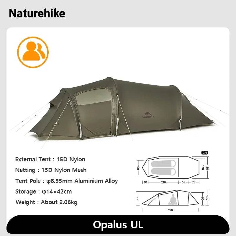 Naturehike Opalus 2/3/4-Person 4-Season Tunnel Tent - Fish & Cheaps | Fishing & Outdoor Gear