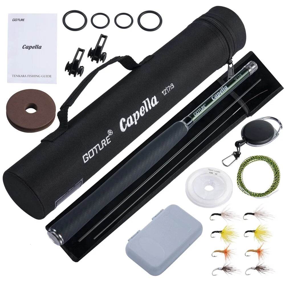 Goture 12FT Tenkara Telescopic Fly Fishing Rod Kit - Fish & Cheaps | Fishing & Outdoor Gear