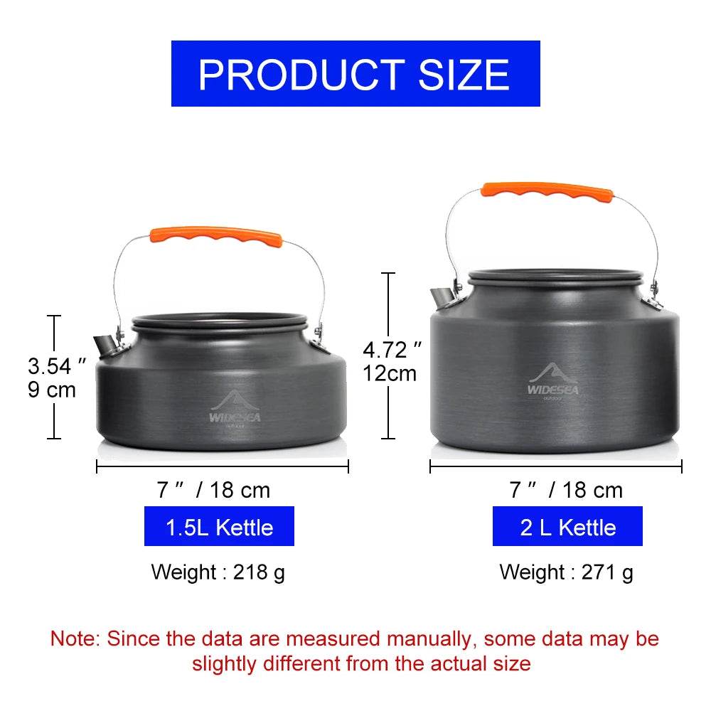 Widesea 2–3 Person Pot Set — Non-Stick Aluminium Cookware - Fish & Cheaps | Fishing & Outdoor Gear