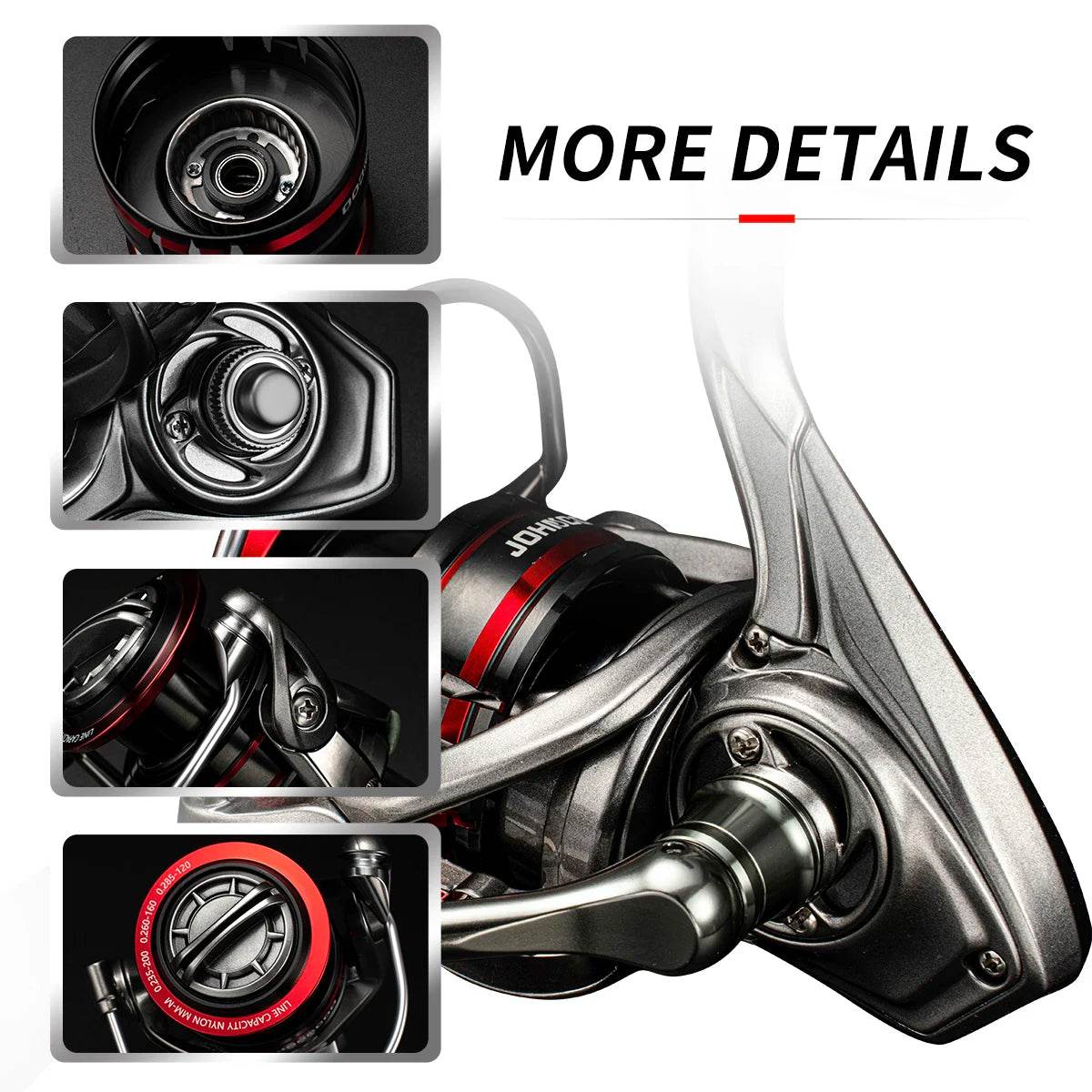 JOHNCOO 5.2:1 Spinning Reel – Ultra-Durable Metal Spool - Fish & Cheaps | Fishing & Outdoor Gear