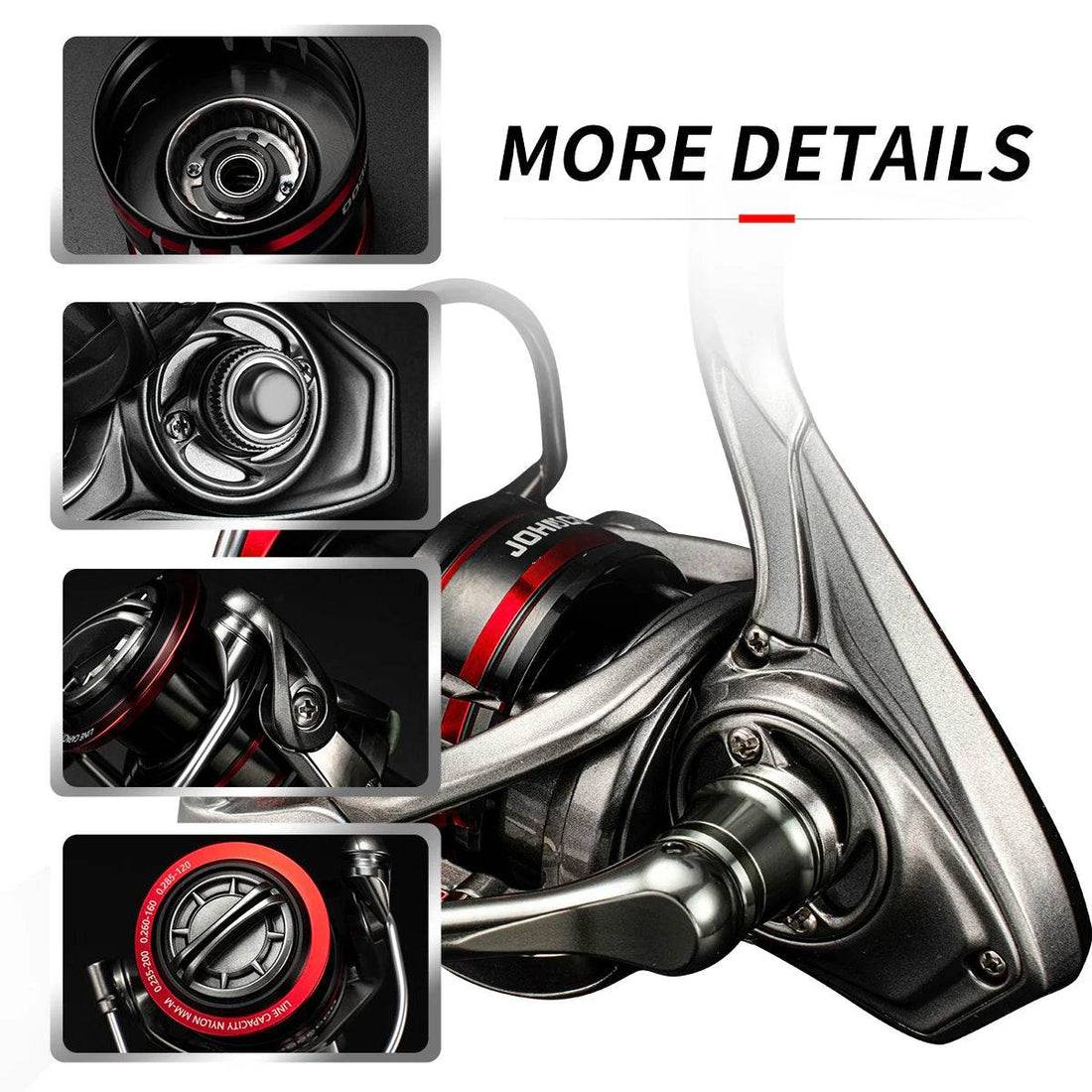 JOHNCOO 5.2:1 Spinning Reel – Ultra-Durable Metal Spool - Fish & Cheaps | Fishing & Outdoor Gear