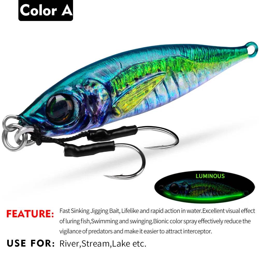 PROBEROS Metal Slow Jig Lure – Luminous Saltwater - Fish & Cheaps | Fishing & Outdoor Gear