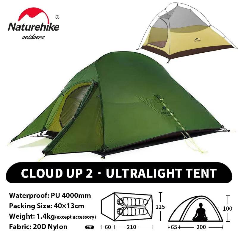 Naturehike Cloud Up 2 – Ultralight 2-Person Camping Tent - Fish & Cheaps | Fishing & Outdoor Gear