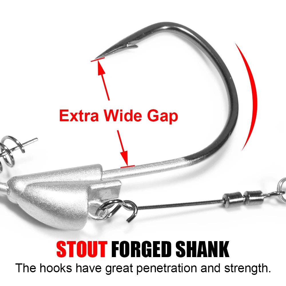 Spinpoler Underspin Jigheads – Bladed Weedless Swimbait Hooks - Fish & Cheaps | Fishing & Outdoor Gear