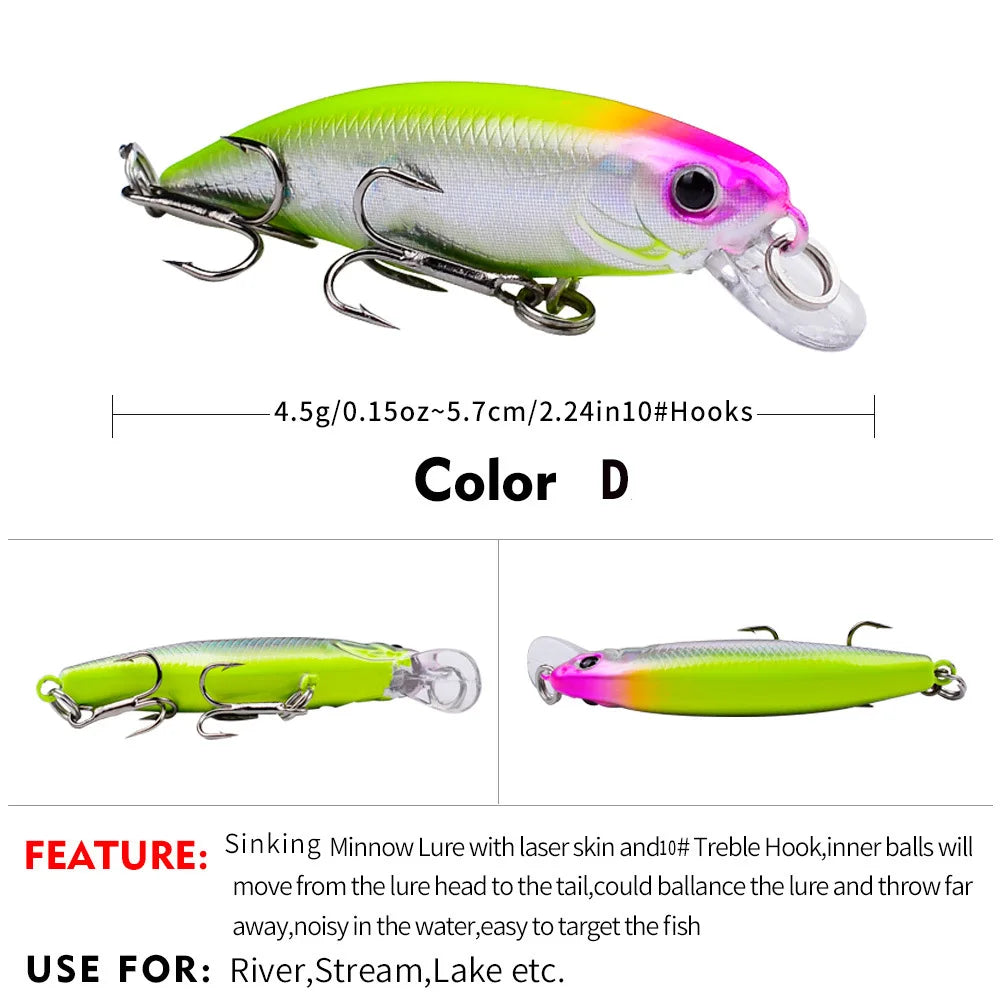 Mini Sinking Minnow Wobblers
