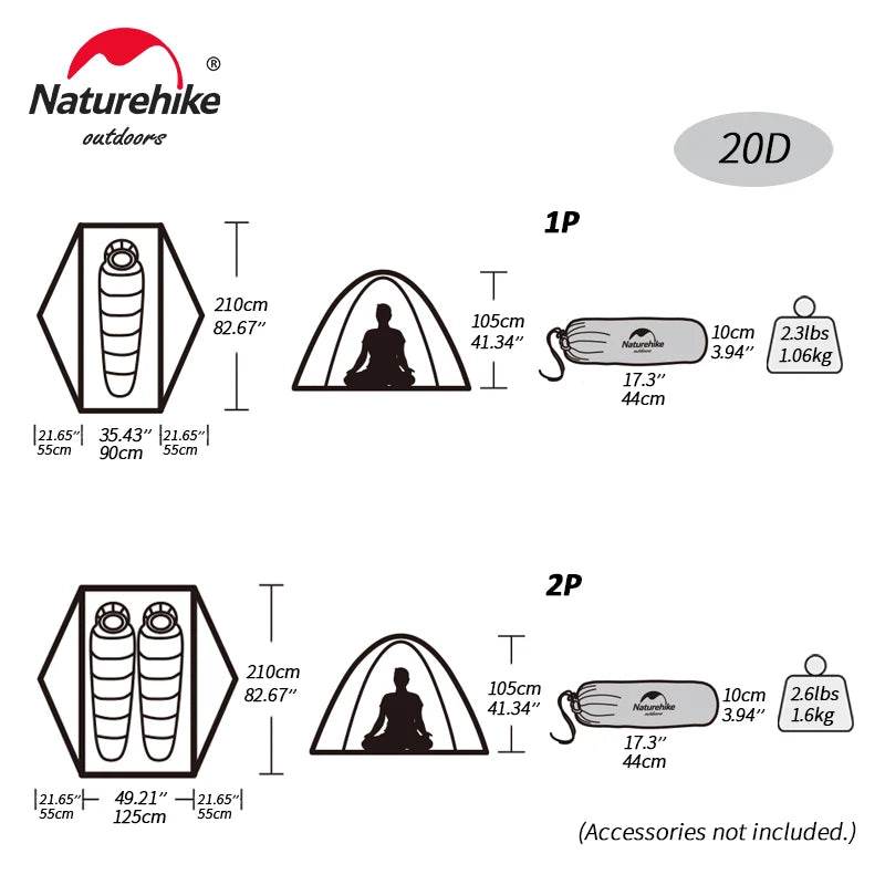 Naturehike Tagar Lightweight Dome Tent - Fish & Cheaps | Fishing & Outdoor Gear