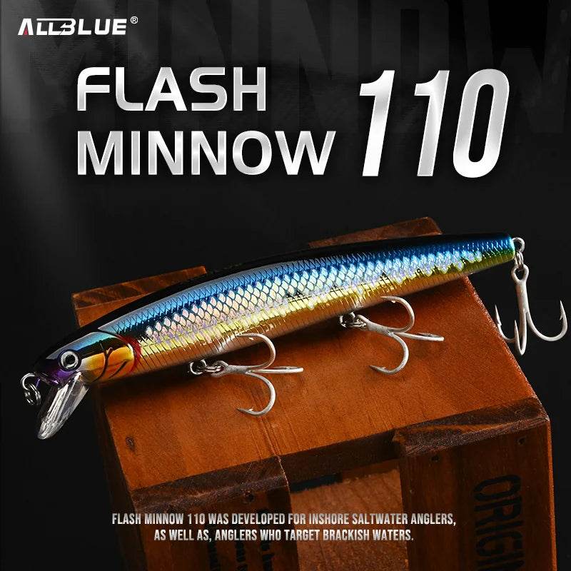 ALLBLUE FlashMinnow 110 Glow Jerkbait - Fish & Cheaps | Fishing & Outdoor Gear