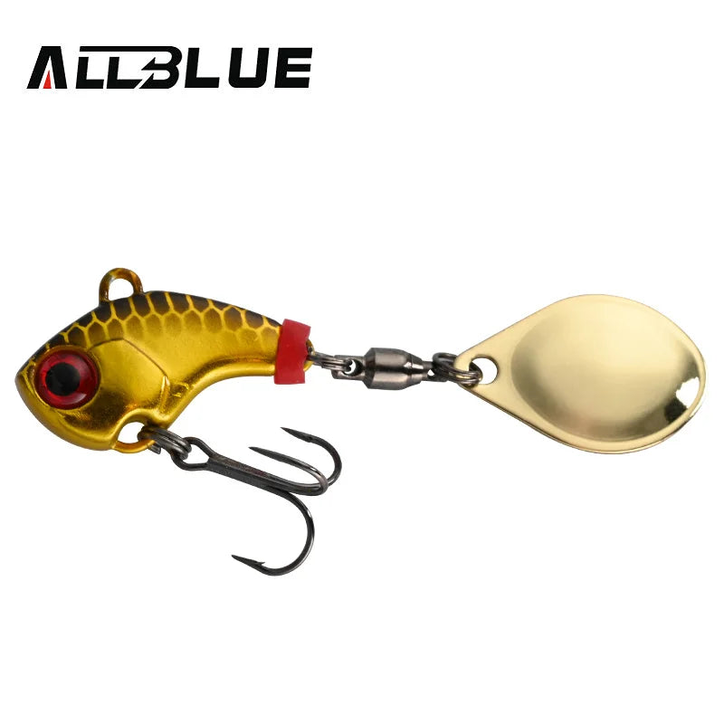 ALLBLUE CYCLONE Tail Spinner Metal Vib Shad Casting Shore Jig Vibration Jigging Blade Spoon Fishing Lure Artificial Bait Tackle