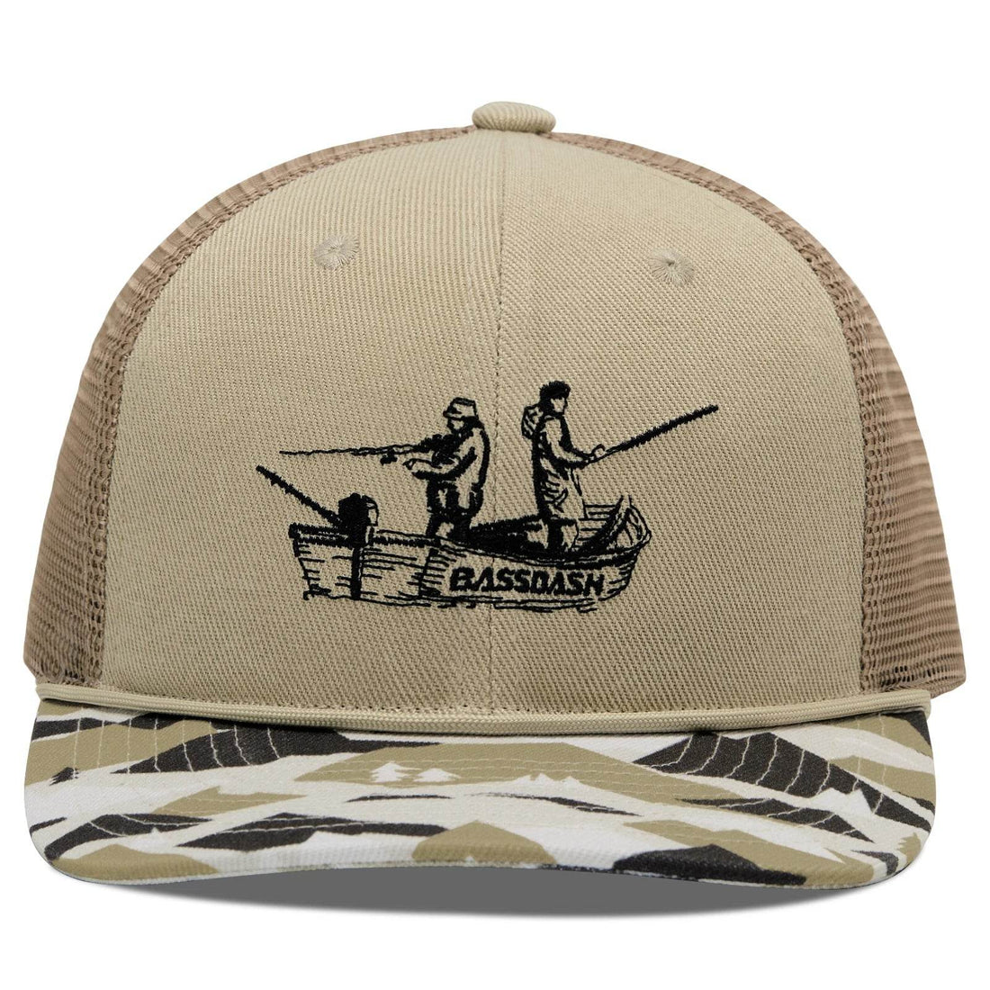 BASSDASH Camo Rope Trucker Hat - Fish & Cheaps | Fishing & Outdoor Gear