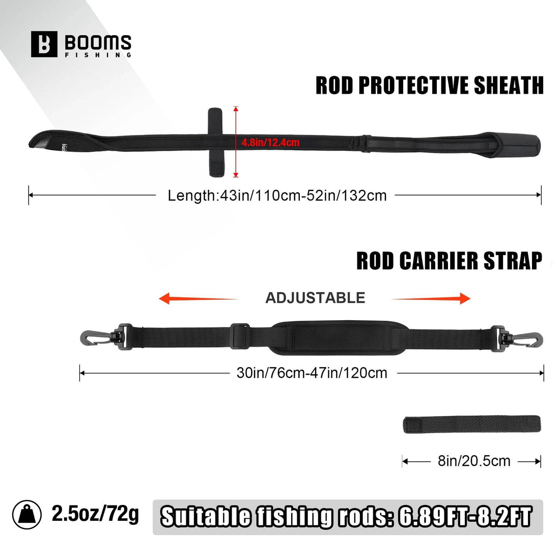 Booms RS7 Rod Protective Sheath – Adjustable & Secure - Fish & Cheaps | Fishing & Outdoor Gear