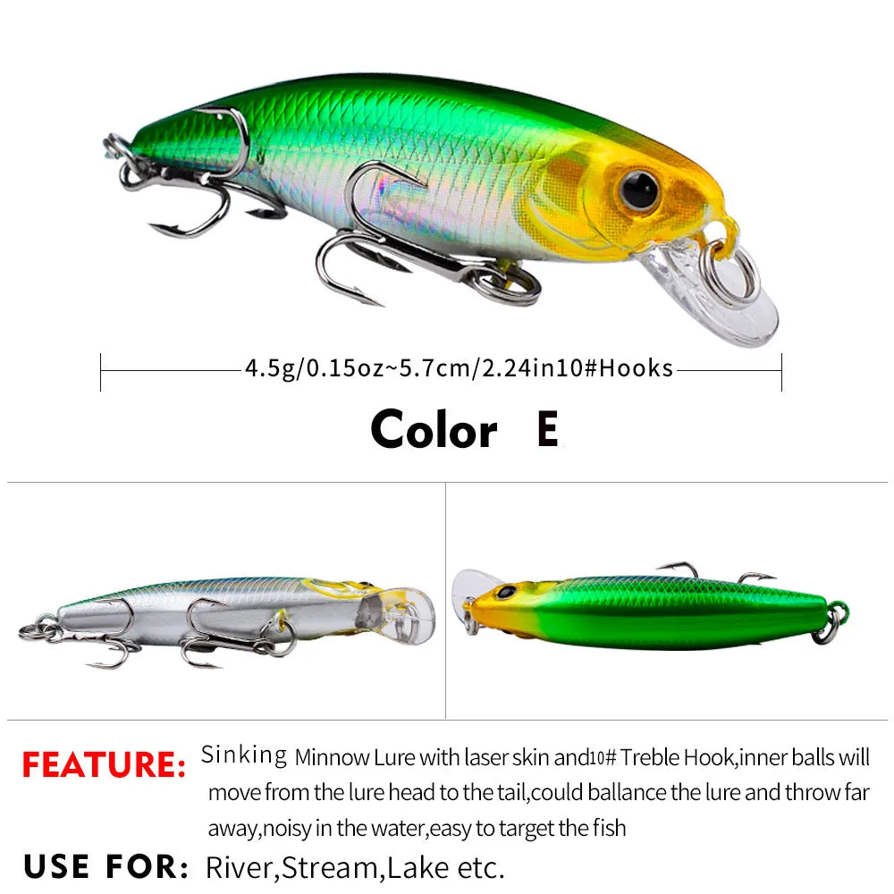 Mini Sinking Minnow Wobblers