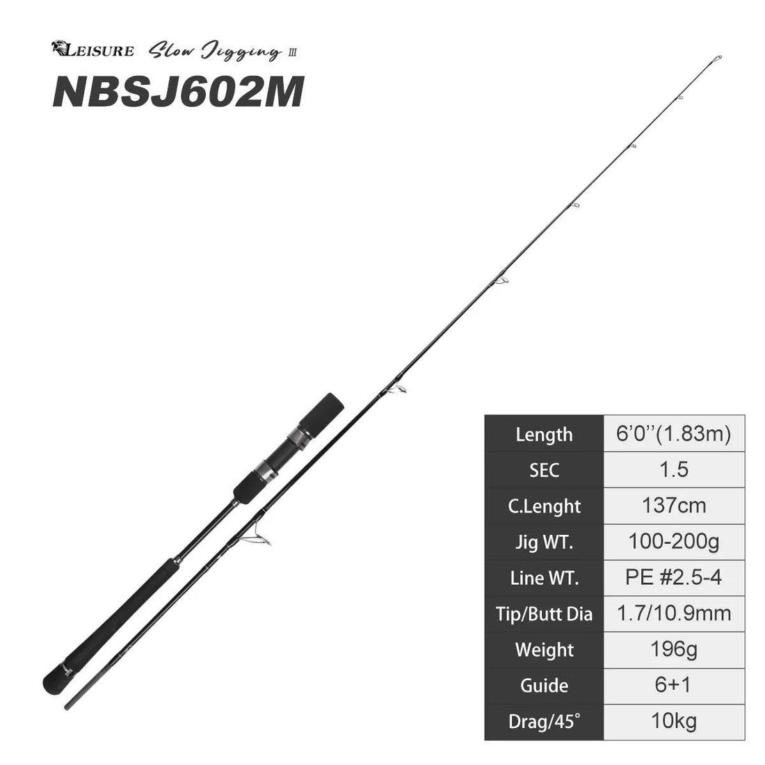 NOEBY Leisure III Solid Tip Slow Jig Rod - Fish & Cheaps | Fishing & Outdoor Gear