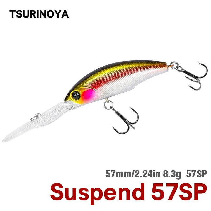TSURINOYA 57SP Deep Dive Suspending Minnow - Fish & Cheaps | Fishing & Outdoor Gear