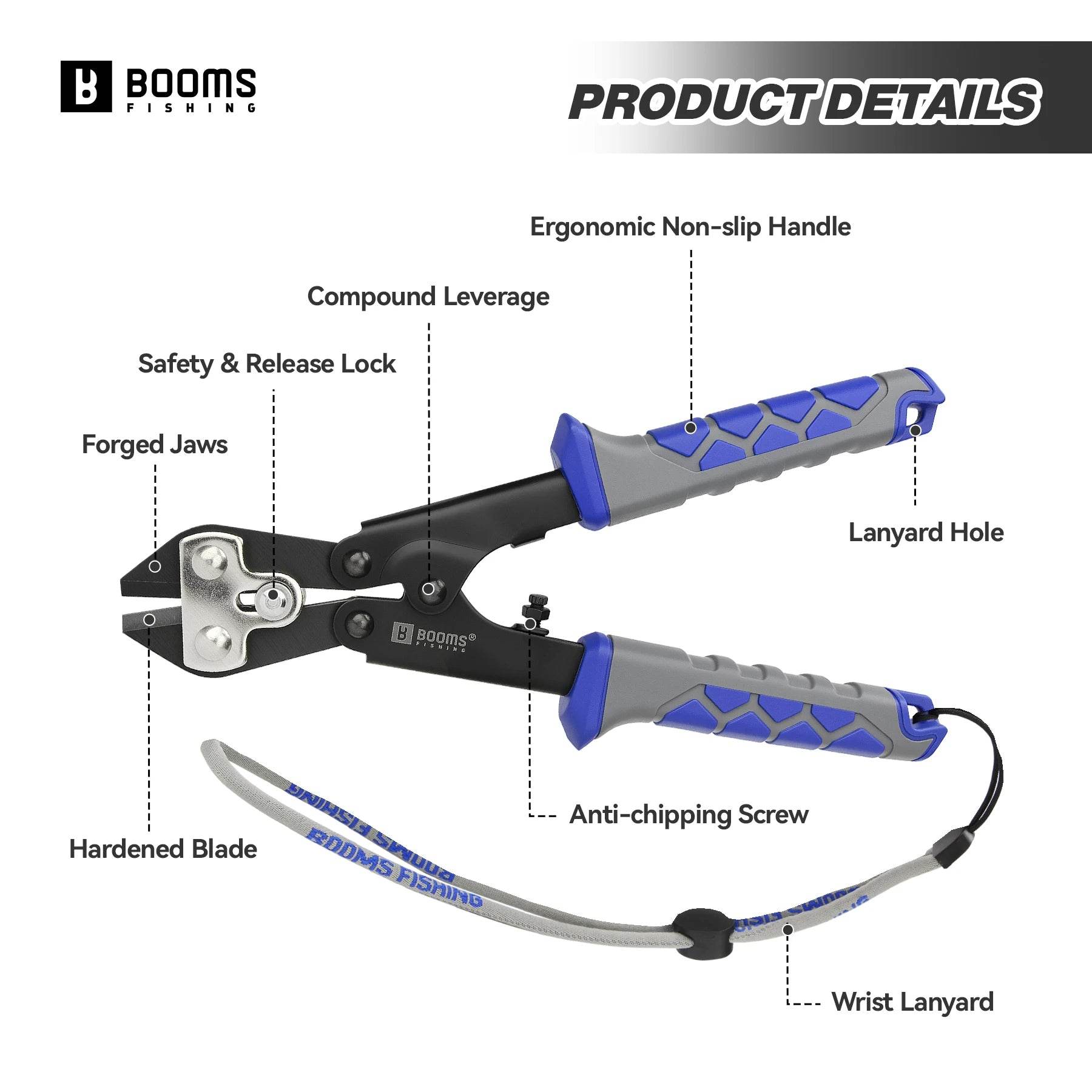 Booms Fishing XW43 Carbon Steel Cutter Pliers - Fish & Cheaps | Fishing & Outdoor Gear