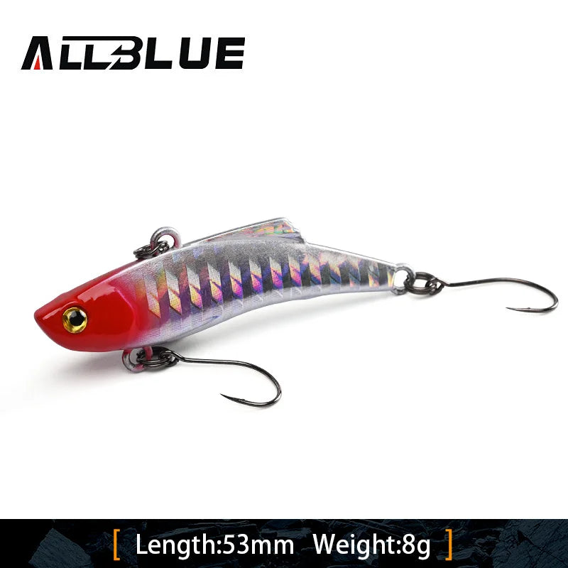ALLBLUE Silent VIB Sinking Fishing Lure 8g 18g Hard Solid Wobbler Plastic Vibration Trout Bass Pike Artificial Winter Ice Bait