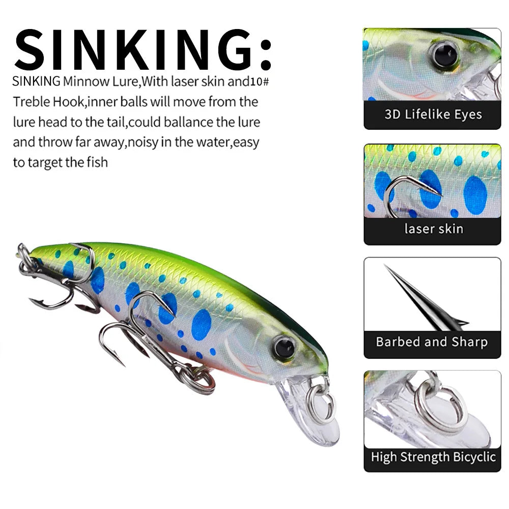 Mini Sinking Minnow Wobblers