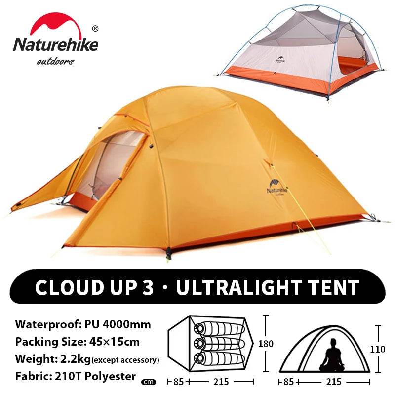 Naturehike Cloud Up 2 Ultralight Trekking Tent - Fish & Cheaps | Fishing & Outdoor Gear