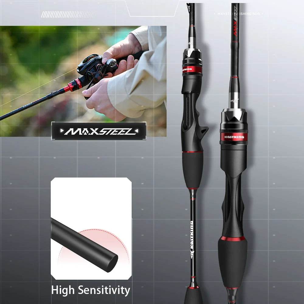 KastKing Max Steel Carbon Spinning & Casting Rod - Fish & Cheaps | Fishing & Outdoor Gear