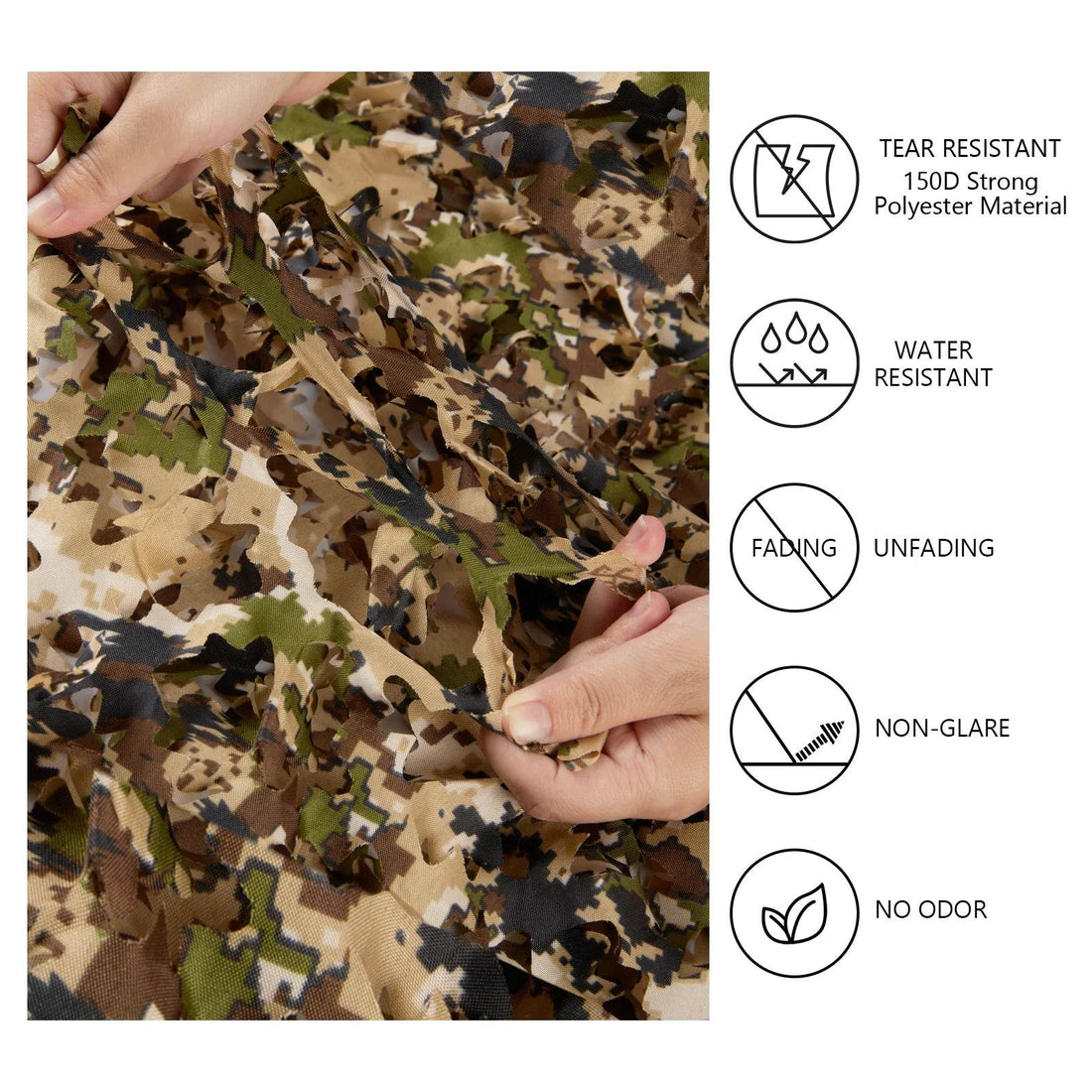 BASSDASH Camo Netting – Water Resistant 3D Mesh - Fish & Cheaps | Fishing & Outdoor Gear