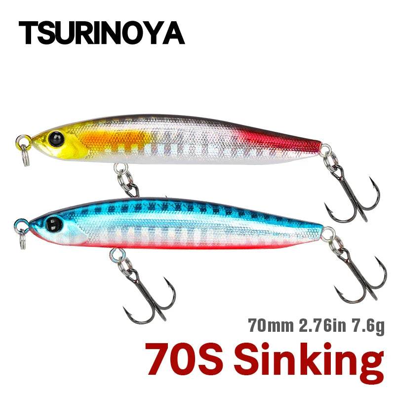 TSURINOYA 70S Sinking Slim Pencil Lure - Fish & Cheaps | Fishing & Outdoor Gear