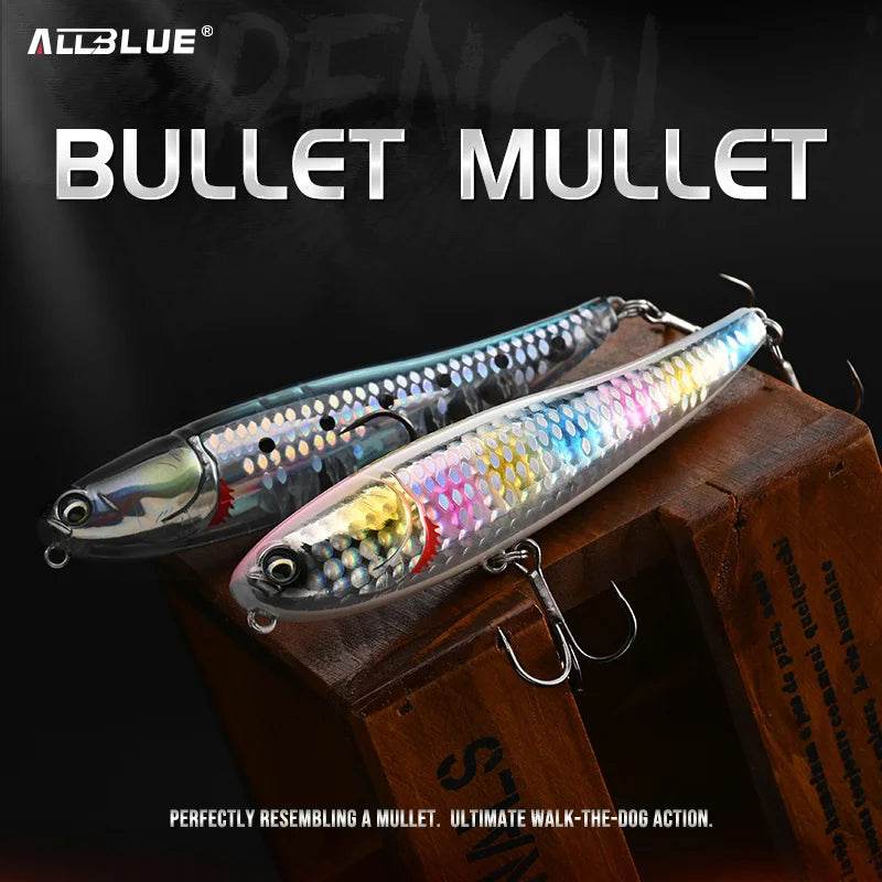 ALLBLUE BULLET MULLET: Surface Walker Lure - Fish & Cheaps | Fishing & Outdoor Gear