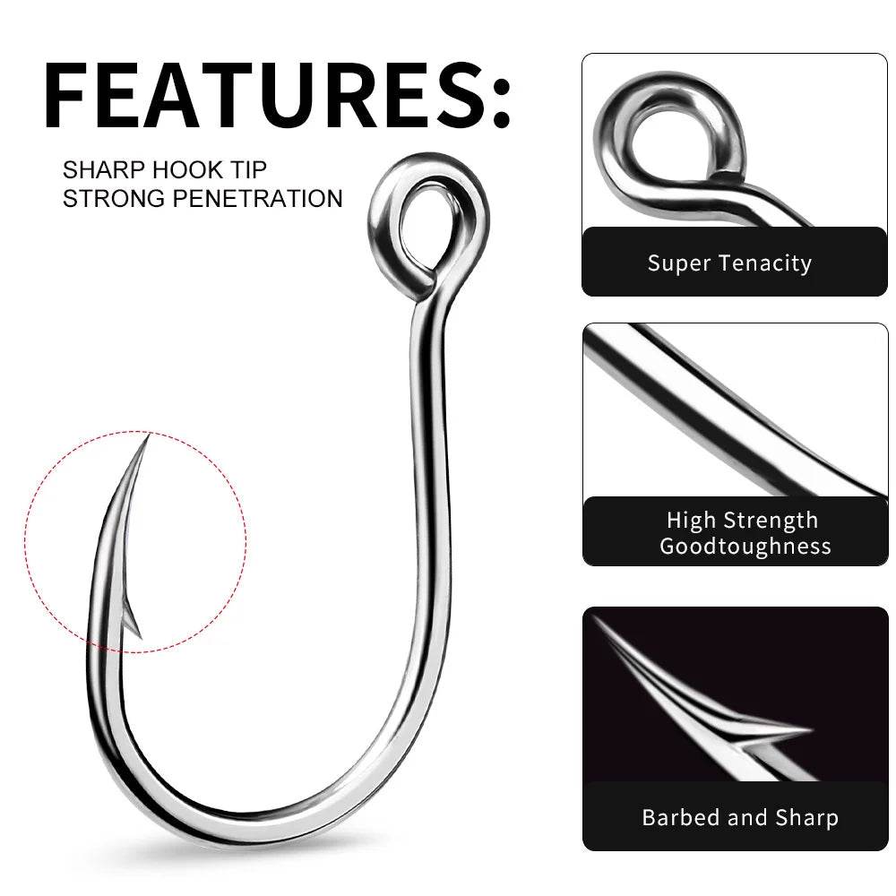 PROBEROS 20pcs Stainless Jig Hooks - Fish & Cheaps | Fishing & Outdoor Gear