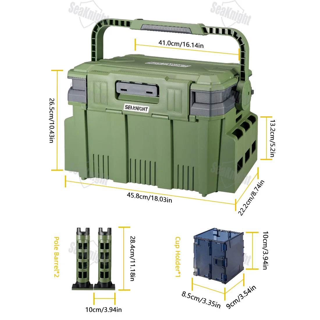 SeaKnight SK05 20L Tackle Box – Double Layer Storage - Fish & Cheaps | Fishing & Outdoor Gear