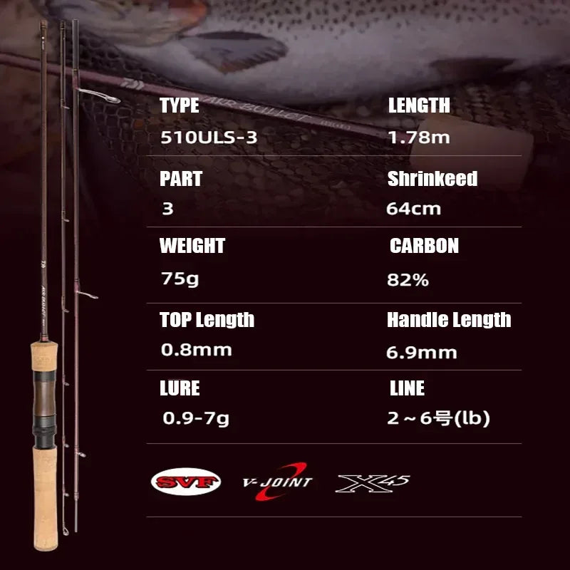 DAIWA AIR BULLET Stream Spinning/Casting Rod - Fish & Cheaps | Fishing & Outdoor Gear