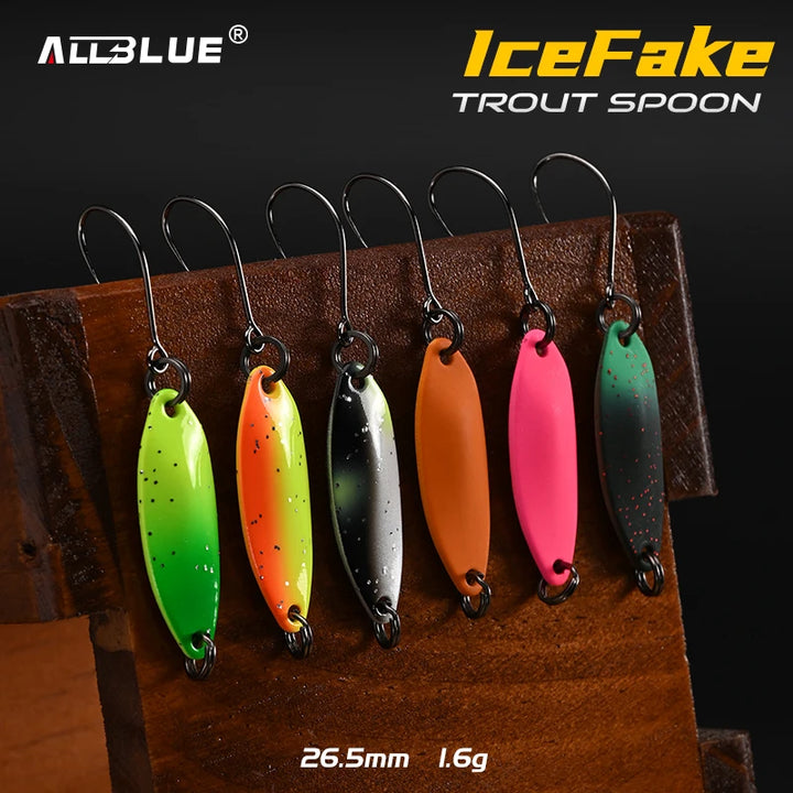 ALLBLUE IceFake 1.6g Brass Spoon Metal Fishing Lure – Trout Lure