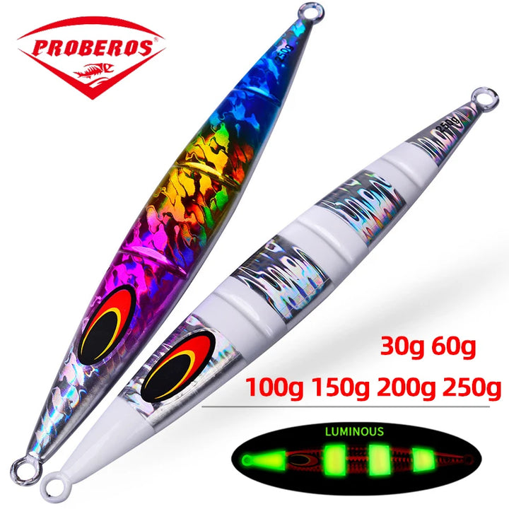 30g–250g Sardine Slider Jigging Lure – Metal Boat Fishing Jig