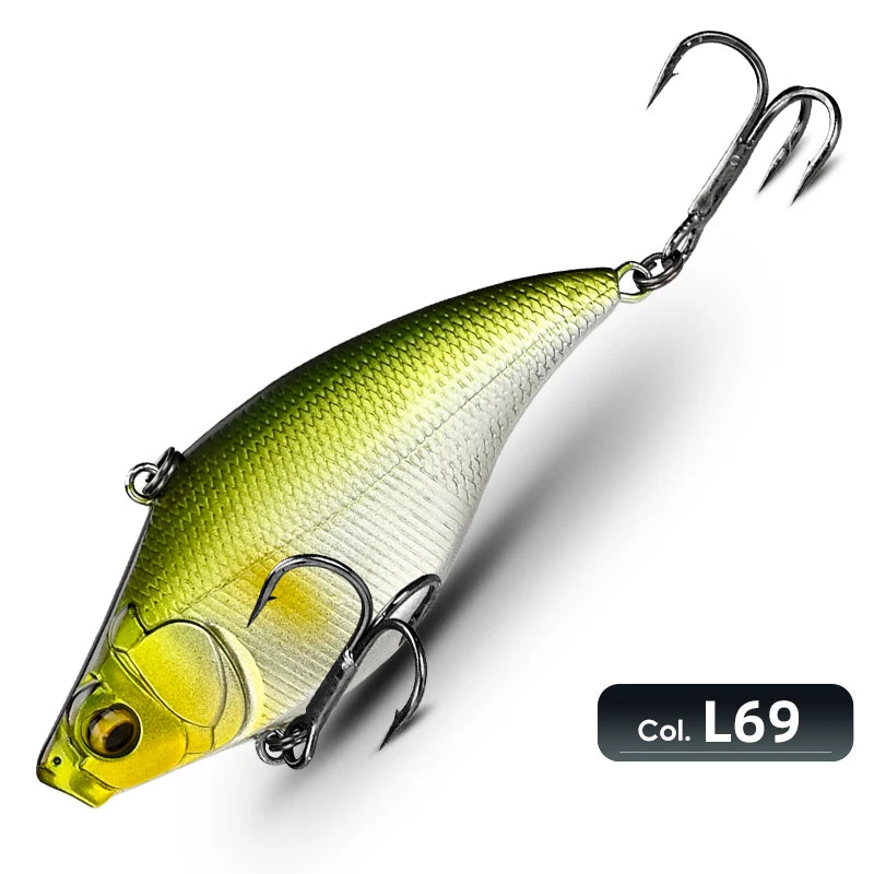 MEREDITH 75mm 19g Vibration Fishing Lure Lipless Crankbaits Sinking Hard Lure Artificial VIB Bait Bass Fishing Lures