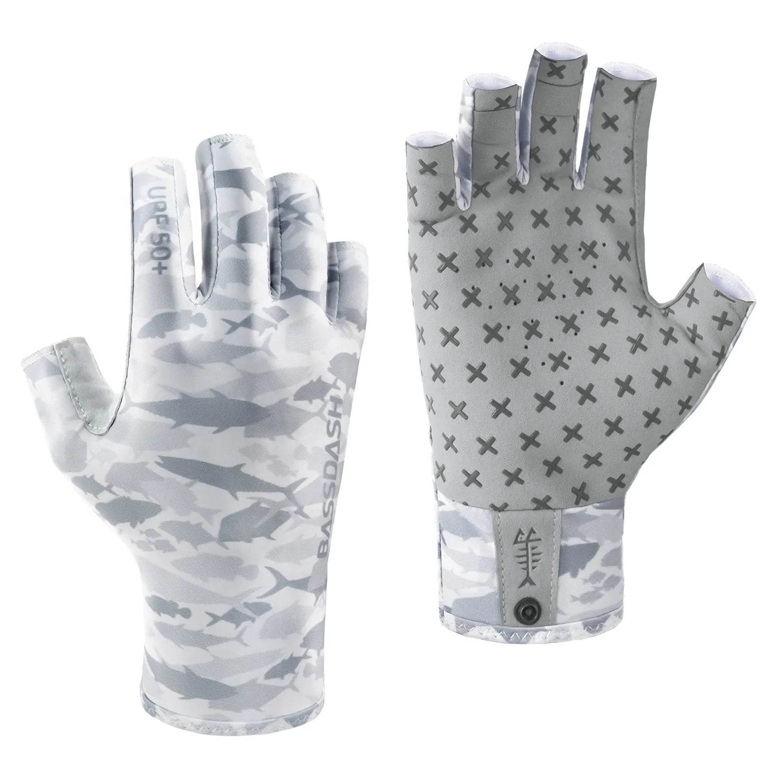 BASSDASH 3/4 Finger UPF 50+ Sun Gloves - Fish & Cheaps | Fishing & Outdoor Gear