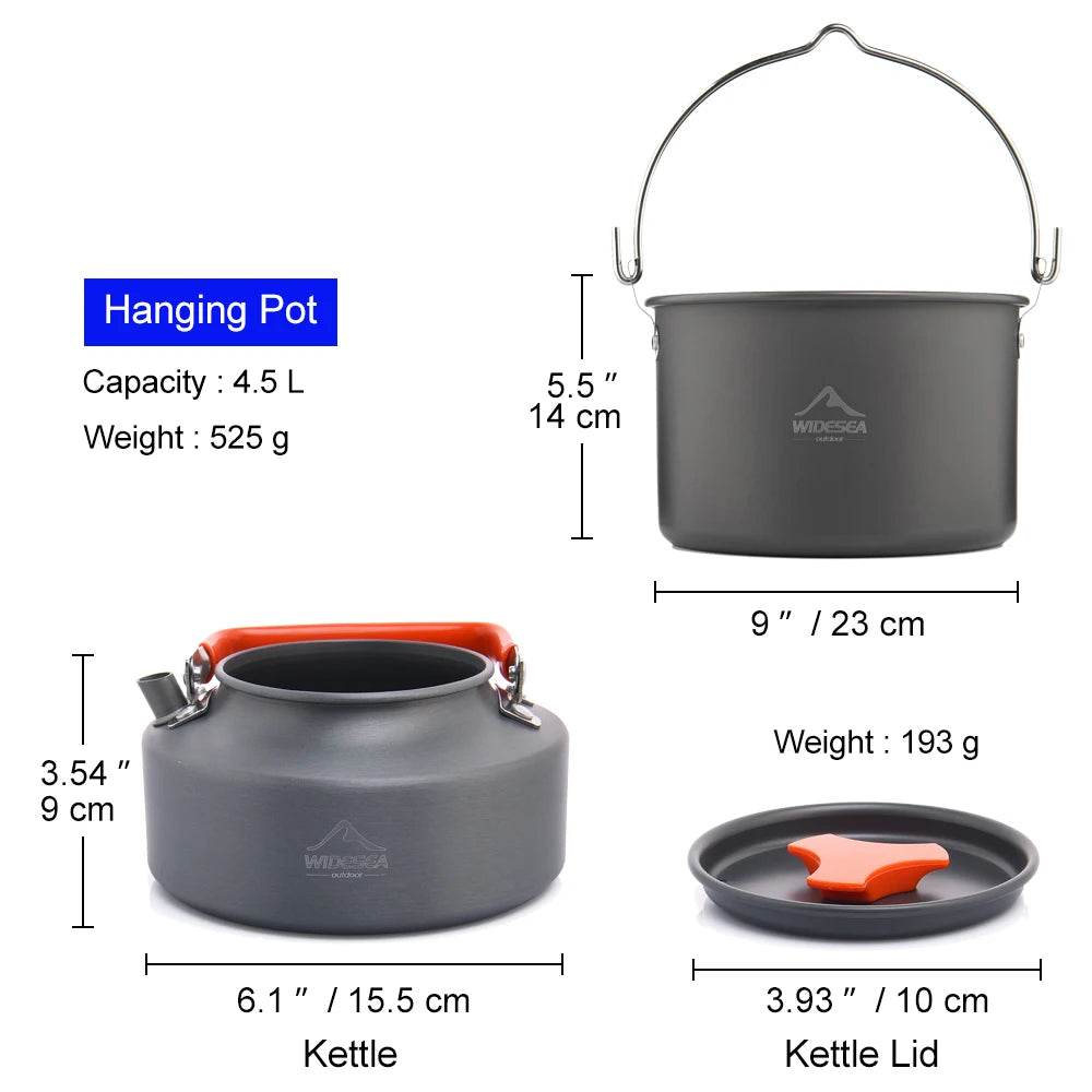 Widesea Aluminium Camping Pot — Group Outdoor Cookware - Fish & Cheaps | Fishing & Outdoor Gear