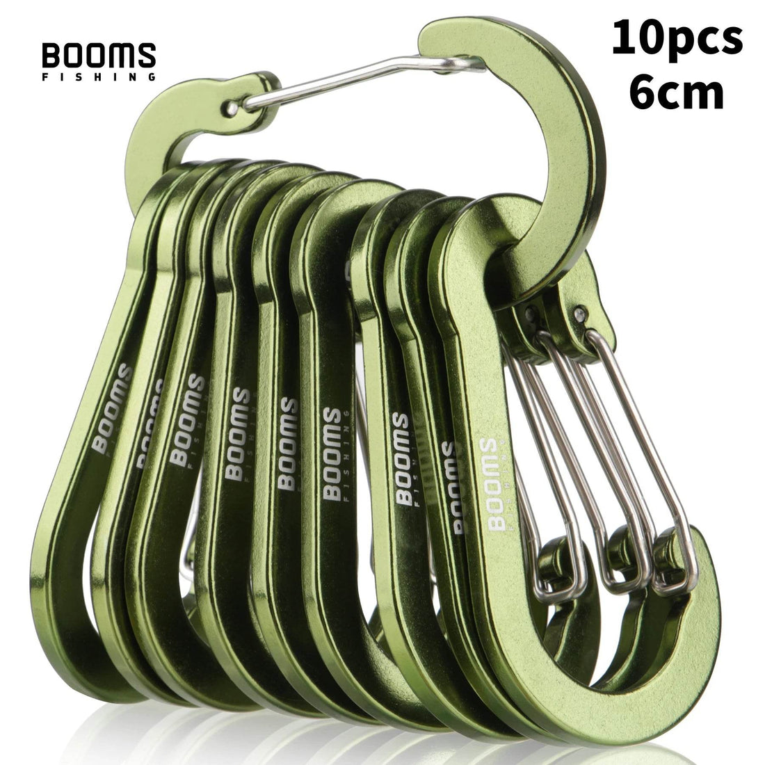 Booms Fishing 6cm Aluminium Carabiner Clips – 10 Pack - Fish & Cheaps | Fishing & Outdoor Gear