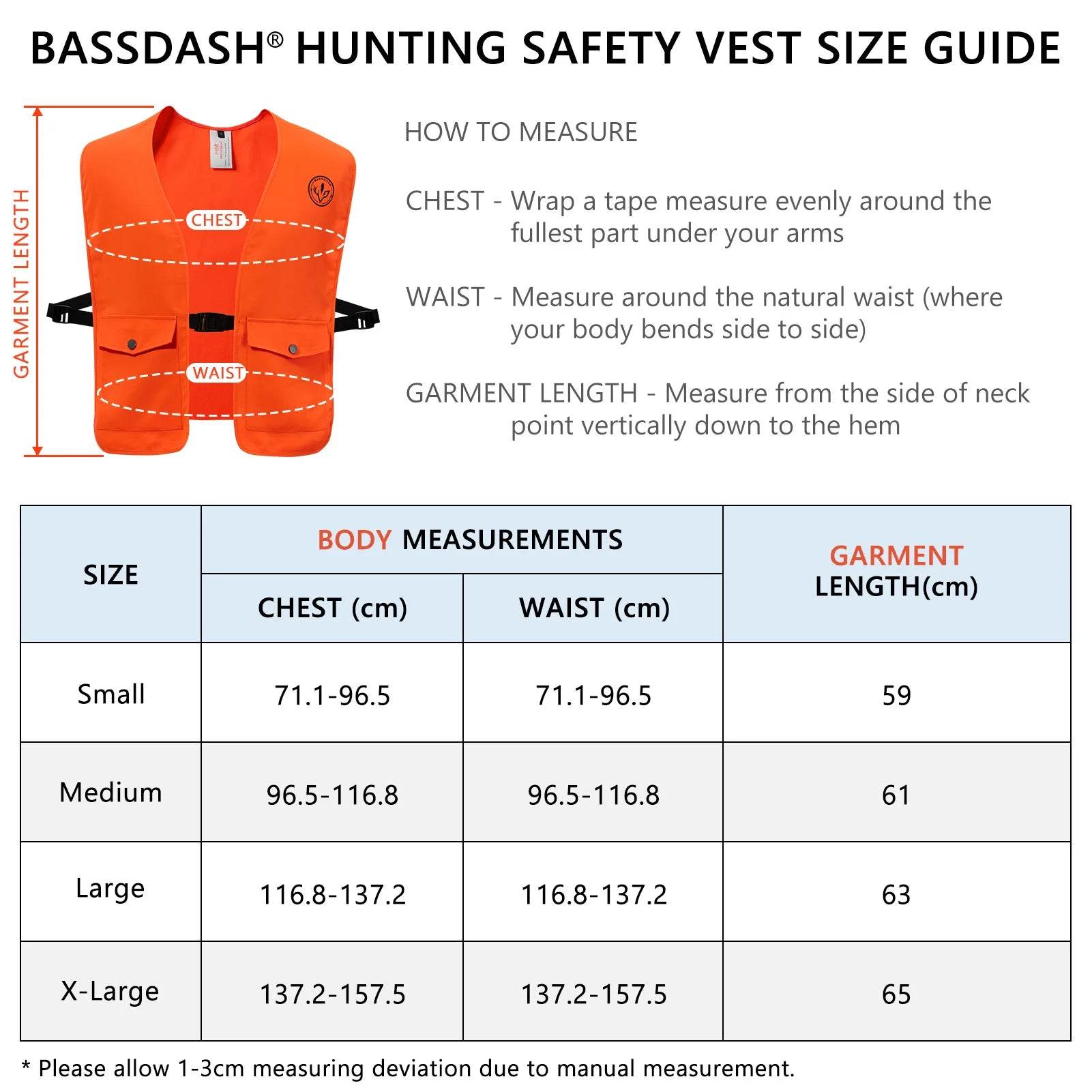 BASSDASH Blaze Orange High Visibility Vest & Cap Combo - Fish & Cheaps | Fishing & Outdoor Gear