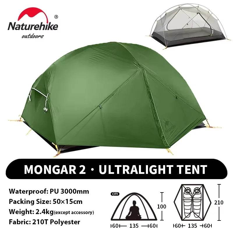 Naturehike Mongar UL 2 — Ultralight 2-Person Trekking Tent - Fish & Cheaps | Fishing & Outdoor Gear